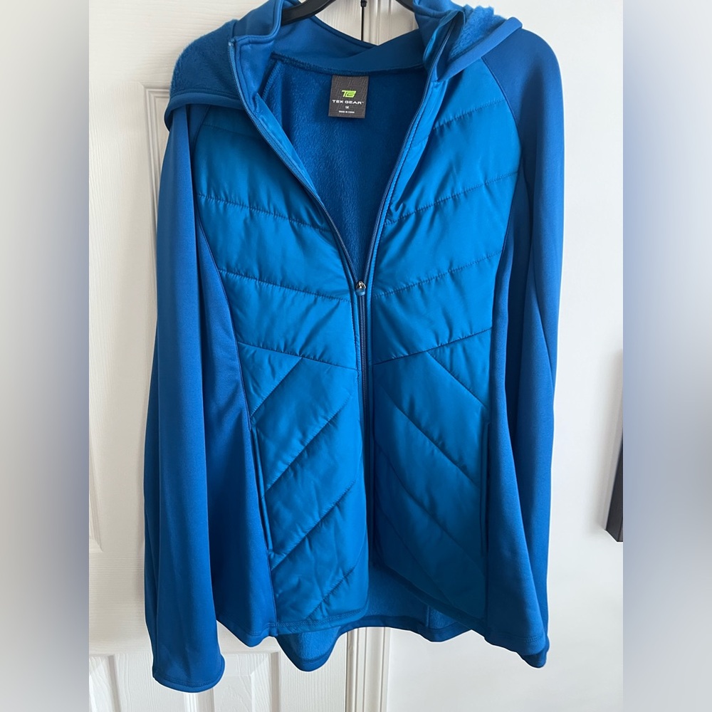 Blue Tek Gear Women's Hooded Quilted Jacket 1X